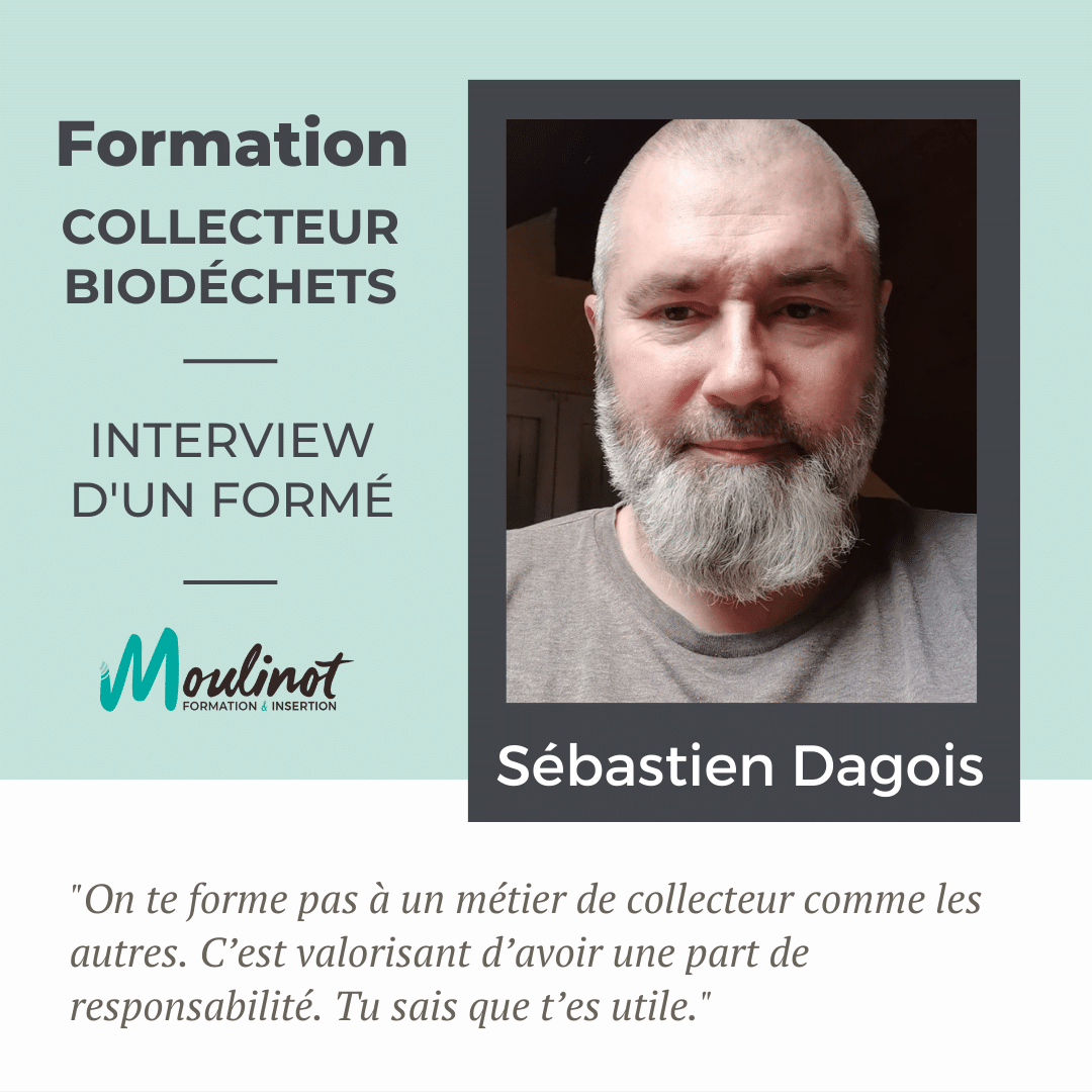 Formation Collecteur biodéchets : interview d'un formé. Photo de Sébastien Dagois.